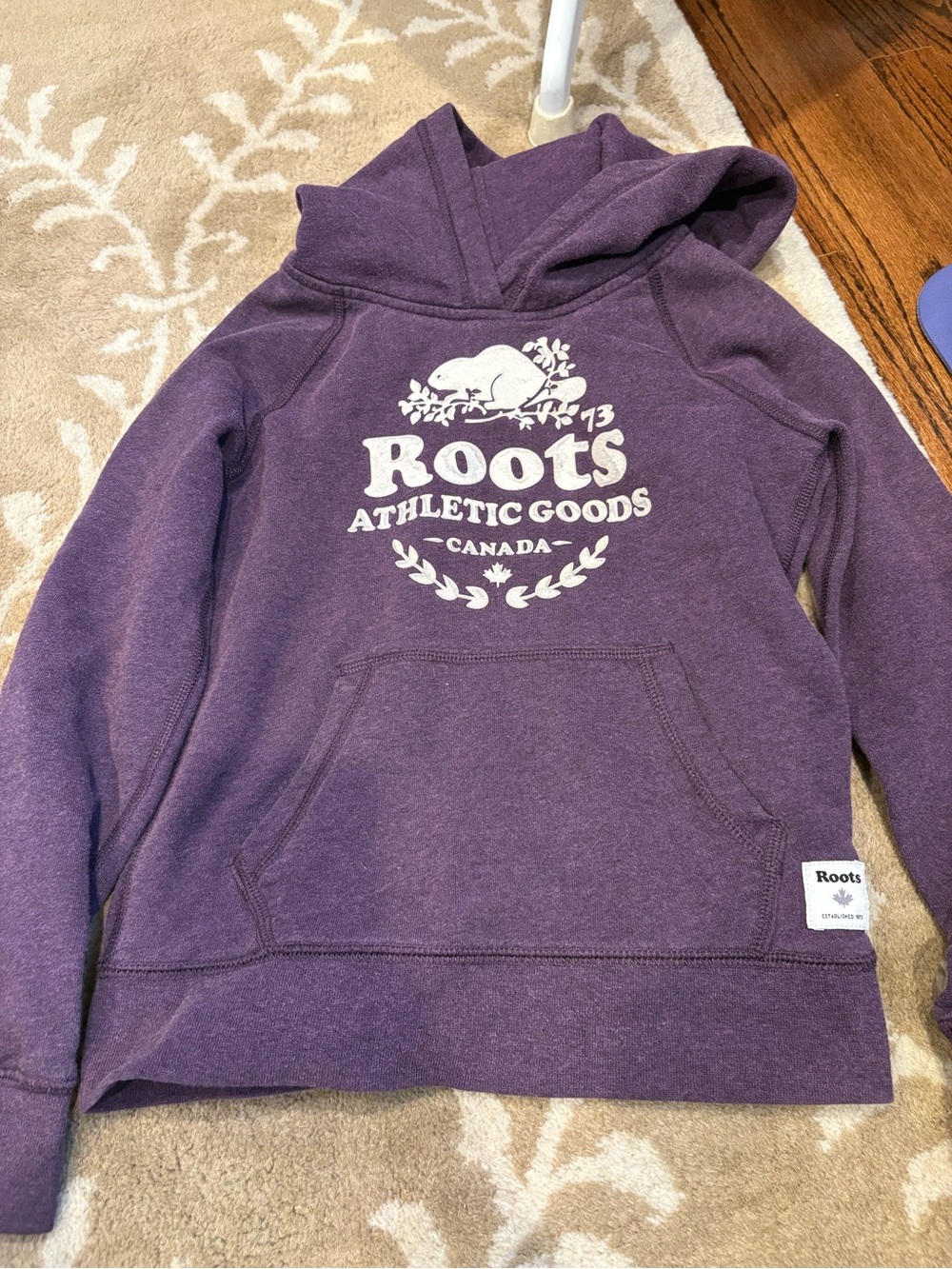 Roots Kids Size 7/8 Purple Hoodie